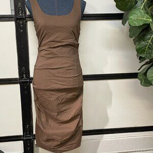 Papillon Long Dress, Dark Coffee Color, Size M